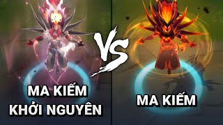 So Sánh Skin Yasuo Ma Kiếm Khởi Nguyên vs Ma Kiếm  Liên Minh Huyền Thoại [upl. by Assinna66]