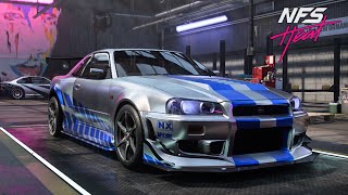 Need For Speed Heat  1000 Hp  Brian OConnors Nissan Skyline R34 Maxed Build And Free Roam [upl. by Noyes]