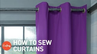 How to sew curtains Easy grommet style with free pattern  Craftsy Sewing Tutorials [upl. by Erotavlas69]