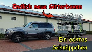 Endlich Nachschub  neue Gitterboxen zur Brennholzlagerung [upl. by Hamimej350]