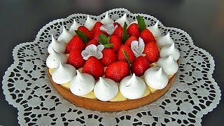 RECETTE DE LA TARTE AUX FRAISES CREME MOUSSELINE VANILLEE [upl. by Toby449]