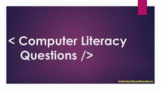 computer literacy test questions and answers [upl. by Julietta376]