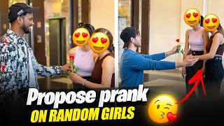 Propose prank On Random Cute Girls In Public  Birthday Special Vlog [upl. by Adnawahs]