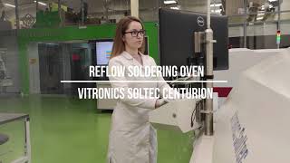 SMT soldering in IKT Electronics reflow oven Vitronics Soltec Centurion [upl. by Varhol]