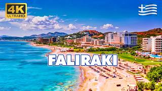 FALIRAKI Rhodes Greece  INSANE Beaches and Town Tour You Cant Miss [upl. by Nnairol]