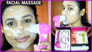 Facial Massager Review amp DemoFacial Massage For Fair And Glowing skin [upl. by Lucania]