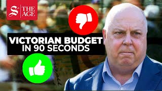 Victorian budget explained in 90 seconds [upl. by Ahsemit906]