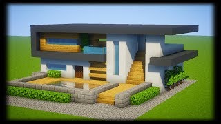 TUTO BELLE MAISON MODERNE FACILE A FAIRE  MINECRAFT [upl. by Amaleta]