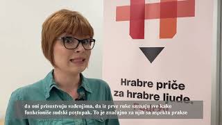 Sanja Ćetojević Saradnja između novinara i pravosuđa važna je za precizno i tačno izveštavanje [upl. by Okajima78]