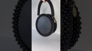 IN STYLE bag 🤍with genuine leather inserts✨ beadbag tutorial handmade handbags [upl. by Eslehc]