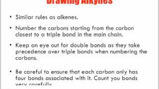 Naming amp Drawing Alkyne Hydrocarbons [upl. by Nagaet]