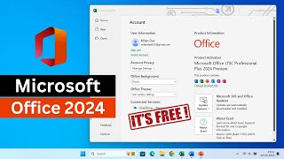 Download Install and Activate Microsoft Office 2024 for FREE Preview Version [upl. by Inohs188]