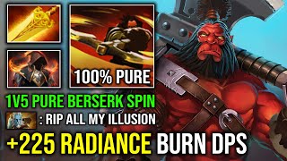 WTF 1v5 Radiance Flame Cloak Burn Per Sec 100 Aggressive Jump Axe EZ Delete PL Illusion Dota 2 [upl. by Helse]