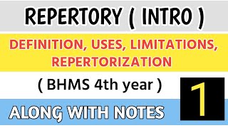 REPERTORY lecture in Hindi  uses amp limitations [upl. by Vita]