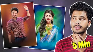 Oil Paint Photo Editing Tutorial In PicsArt 2023 in Telugu  oil paint photo editing in telugu [upl. by Kenwee]