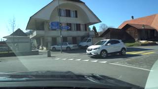 Driving in Switzerland from Jegenstorf to Münsingen via Krauchthal [upl. by Yznyl985]