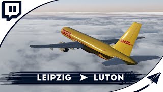 Llevando Cajas  LEJ  LTN  Boeing 757 FF  XP11 IVAO [upl. by Enar]