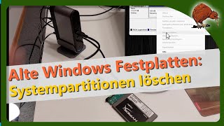 Alte Windows Festplatte Partitionen löschen und formatieren [upl. by Marchak5]