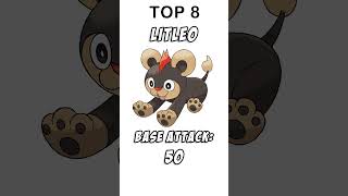 Top 10 Kalos Pokemon NO LEGENDARY MYTHICAL amp MEGA w Lowest Base Atk pokémon pokemon shorts [upl. by Ellah]