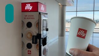 Illy Coffee Vending Machine in Airport [upl. by Joete]