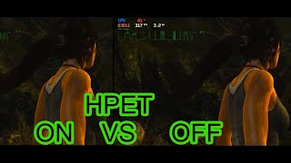 Podkręcony  HPET ON vs OFF Tombraider benchmark fps boost 3070 RTX cs2pl [upl. by Varion711]