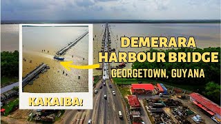 DEMERARA HARBOUR BRIDGE GEORGETOWN GUYANA KAKAIBA [upl. by Elaen650]