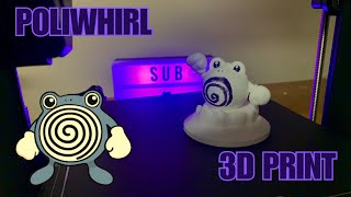 Poliwhirl 3d model and 3d print 3D PRINT TIMELAPSE  MORE [upl. by Ayik]