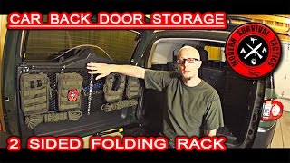 Toyota FJ Cruiser Rear Door Storage  70 MOLLE FOLDING RACK [upl. by Neehsuan625]