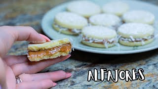 Alfajores Recipe  Shortbread Lemon Zest Cookies with Dulce de Leche [upl. by Goran]