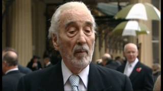 Actor Christopher Lee is knighted [upl. by Ojok]