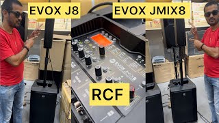 RCF EVOX JMIX8 and J8 ACTIVE TWO WAY ARRAY MUSIC SYSTEMS Sound Check ​Kishorsoundcabinet [upl. by Llenart]