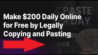 The secret to achieving about 200 dollars per day  just copies and paste [upl. by Stephie]