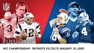 Tom Brady vs Peyton Manning 2006 AFC Championship  Patriots vs Colts  NFL Full Game [upl. by Hagai]