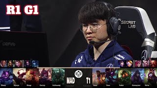 MAD vs T1  Game 1  Round 1 LoL MSI 2023 Main Stage  Mad Lions vs T1 G1 full game [upl. by Amlet]