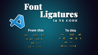 Font Ligatures in VS Code Set up Font ligatures in VS Code [upl. by Nwahsav]