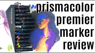 PRISMACOLOR PREMIER MARKER REVIEW  Copic Comparison [upl. by Emmie884]