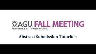 Tutorial Fall Meeting 2017 Abstract Submissions Adding Editing and Removing Authors Step 5 [upl. by Rosaline]