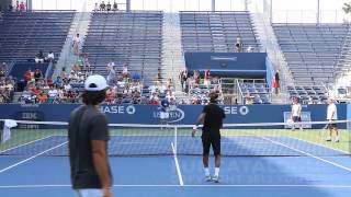 Andy Roddick  Somdev Devvarman 2013 Last Warmup Before Retirement 2012 4  10 [upl. by Irrej]