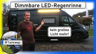 LED Regenrinne Lichtleiste dimmen  Einbau 12V Dimmer in Kastenwagen Wohnmobil [upl. by Dutchman959]