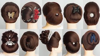 TOP 10 Easy And Elegant BUN Hairstyles For Stunning Looks  Latest Hairstyle For Wedding Function [upl. by Veno]