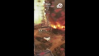 Webcam captures its own destruction as fire engulfs weather tower [upl. by Mcgaw293]