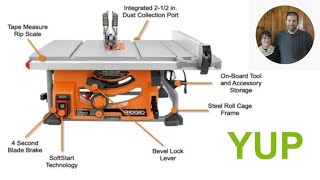 Rigid R4518 table saw review 10 inch 27 inch rip capacity [upl. by Moe]