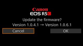 Canon EOS R5 C Firmware Update 1061 [upl. by Roobbie]