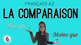 🇲🇫FRANÇAIS A2  COURS 6  LE COMPARATIF ET LE SUPERLATIF [upl. by Abih]