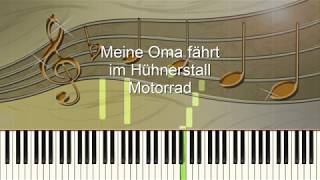 Meine Oma fährt im Hühnerstall Motorrad  Piano [upl. by Annaek815]