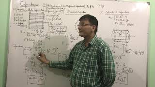 Capacitorparallel platespherical and cylindrical electrostatics lecture15 [upl. by Lion536]