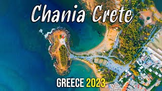 Chania Crete must visit easy to get beaches walking tour 4k Drone shots Kreta Greece 2023 [upl. by Guyer]