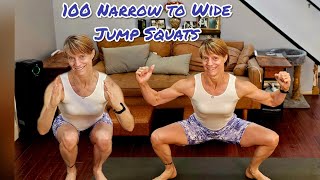 Day 84 Epic Jump Squat Narrow to Wide Challenge [upl. by Bart]