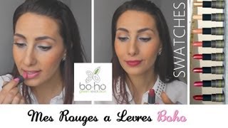 REVUE  SWATCHES  Mes Rouges à Lèvres Boho Green Revolution [upl. by Geminius]