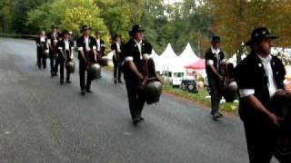 Larrivée des sonneurs de la Dôle à Romainmotier [upl. by Ileek]